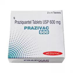 Празиквантел Бильтрицид (Prazivac \\ Zerquan, аналог Дистоцид, Цистицид) табл. 600мг №8 фото